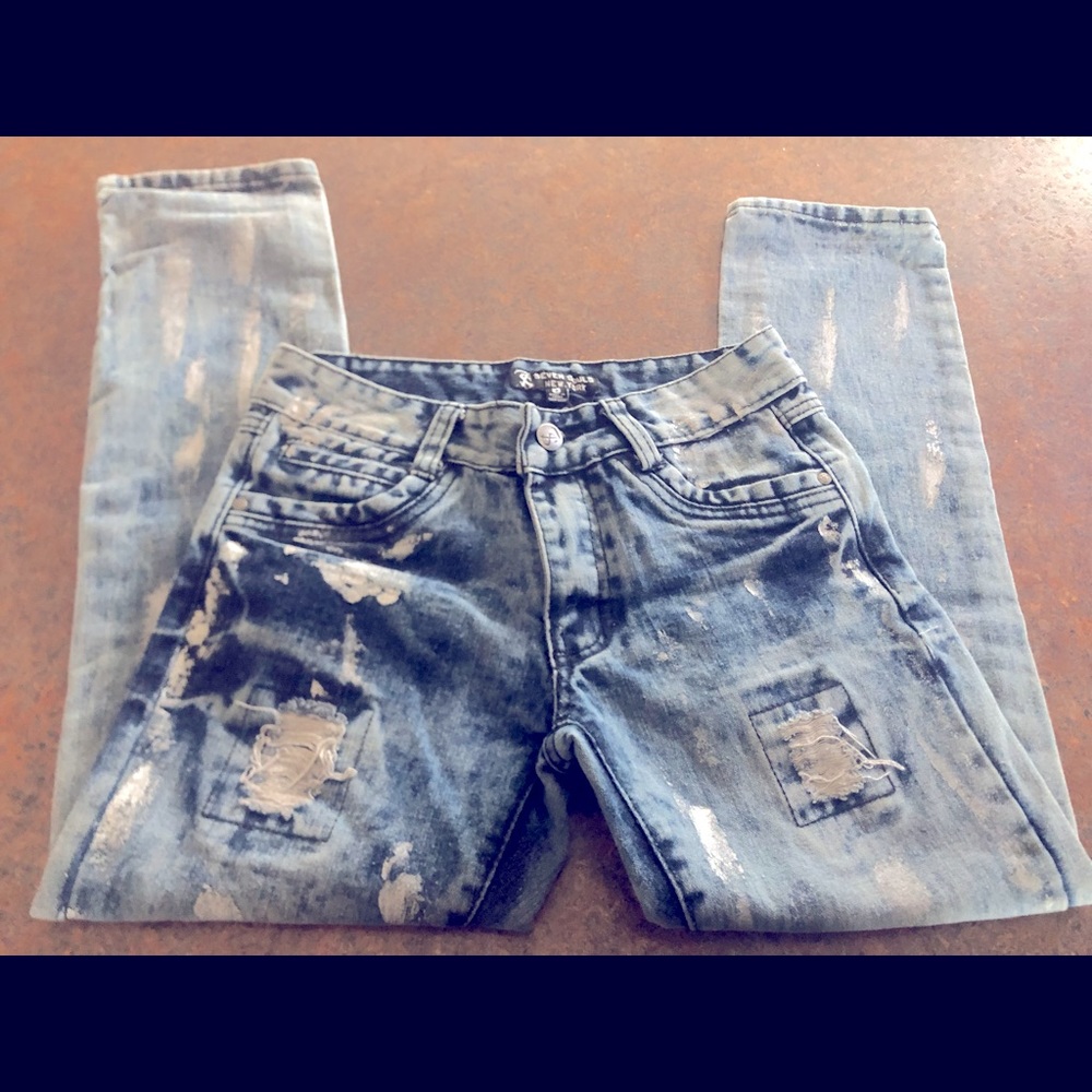 Seven souls metallic wash size 8 boys jeans